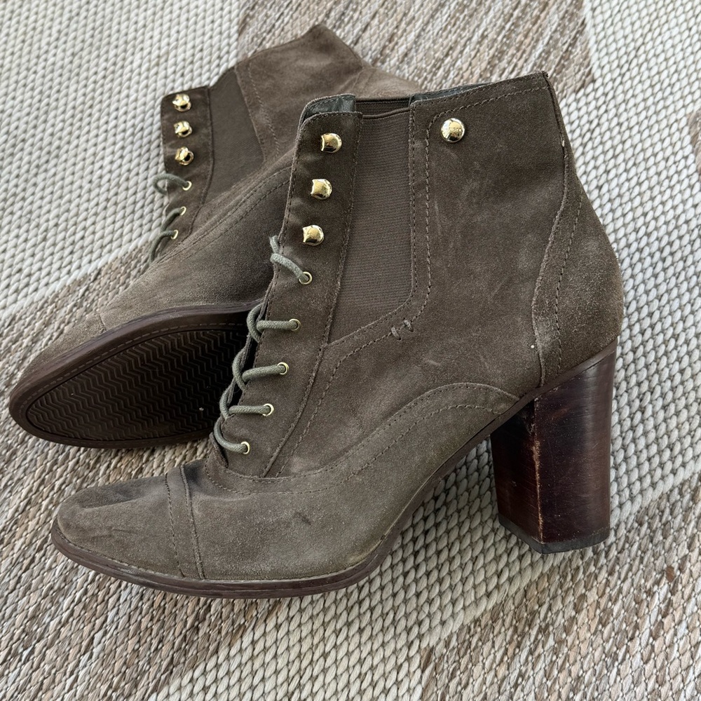 Tommy Hilfiger Olive Heeled Boots